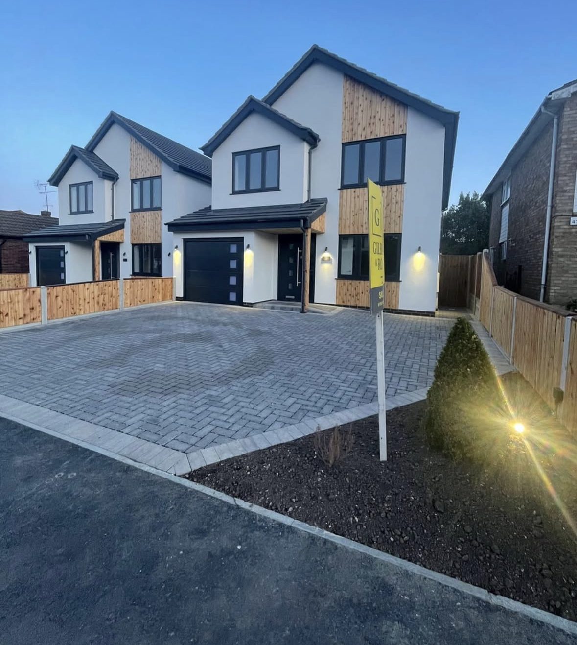 Completed new build home with driveway