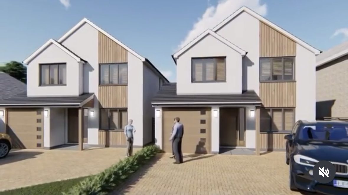 Visualisation of a new build housing development