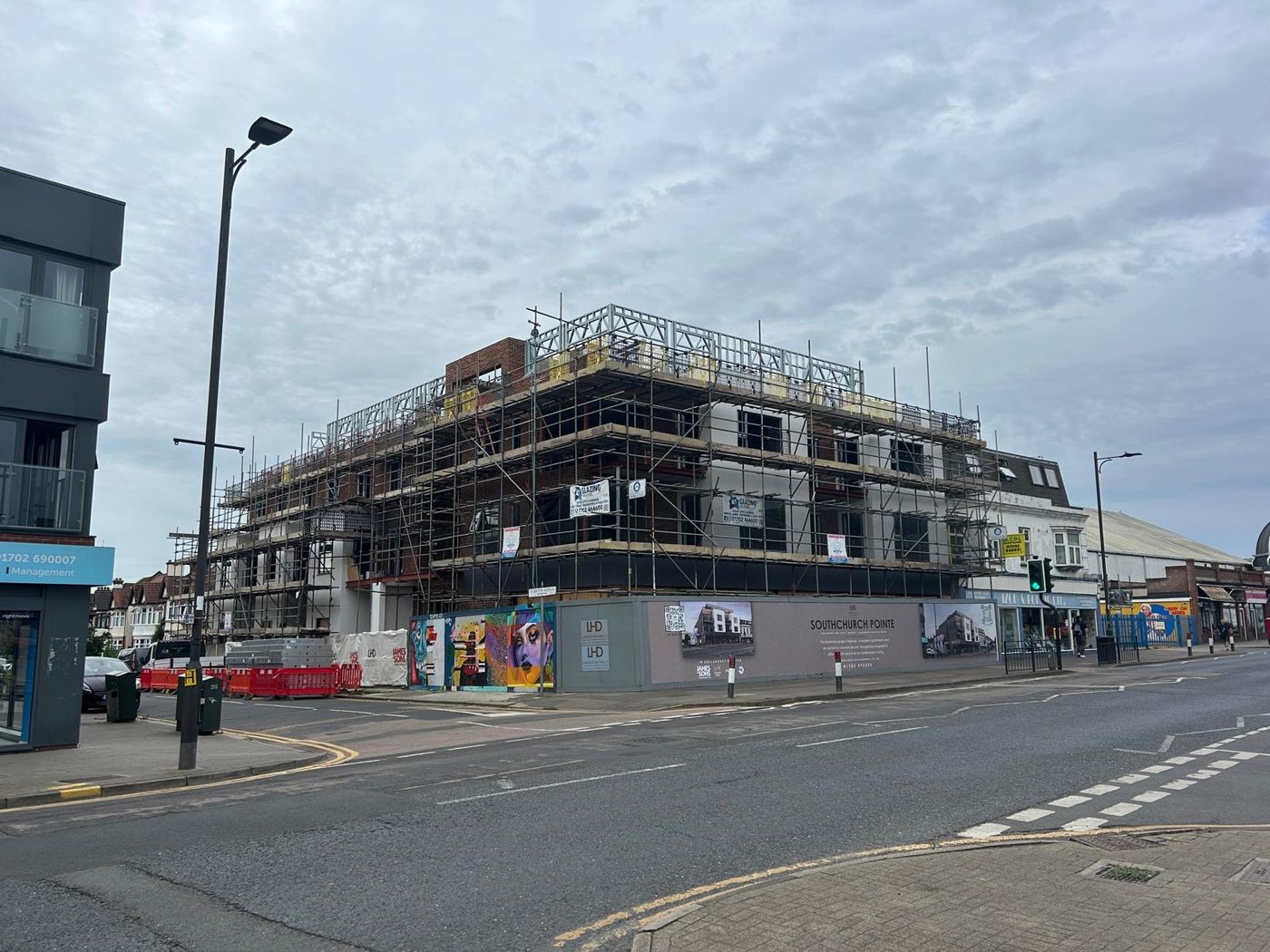 Southchurch Pointe under construction with scaffolding